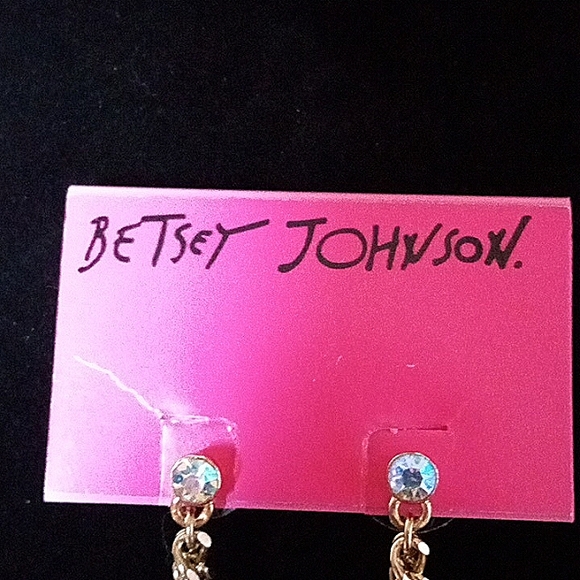 New Vintage! BETSEY JOHNSON First Date Collection Dangling Lips Earrings. - Picture 7 of 8